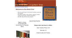 Desktop Screenshot of oneblockoverquiltshop.com